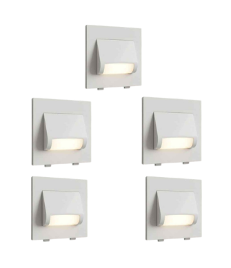 Urja Enterprise 3W Staircase Led Foot Light,2 Module,Plastic Material,Modern,Stylish,Home&Office,Indoor Light Pack of 5