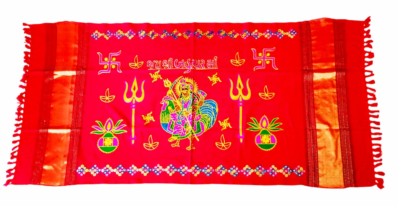 Urja Enterprise Divine Aari Bharat Embroidered Shawl Bahuchar Maa