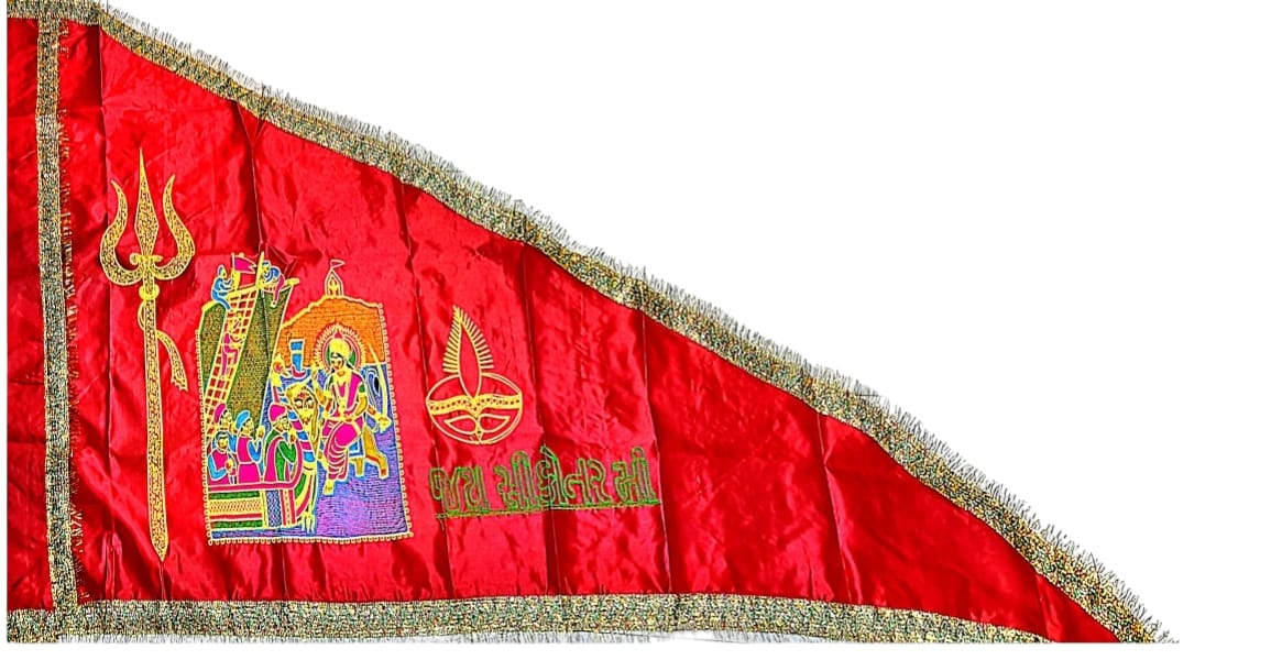 Urja Enterprise Embroidered All Hindu Bhagwan & Mata Ji Flags (Dhwaj) Jay Sikotar Maa