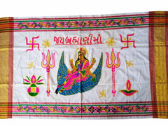 Urja Enterprise Divine Aari Bharat Embroidered Shawl Brahmani Maa