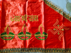 Urja Enterprise Heavy Embroidered All Hindu Bhagwan & Mata Ji Flags (Dhwaj) (2 MTR)