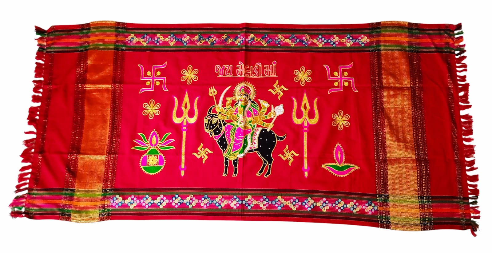 Urja Enterprise Divine Aari Bharat Embroidered Shawl Meldi Maa