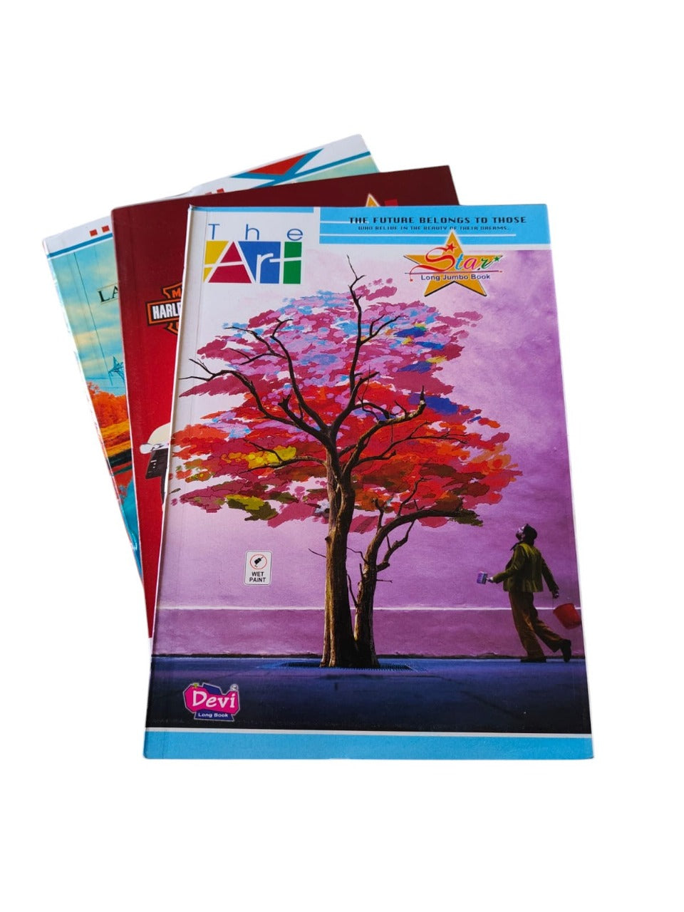 Urja Enterprise | Long Book | Soft Bound/Soft cover Notebook for Students | 20 cm X 28 cm | Single line | 172 Pages (Multicolor) Pack of 3