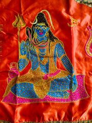 Urja Enterprise Heavy Embroidered All Hindu Bhagwan & Mata Ji Flags (Dhwaj) (2 MTR)