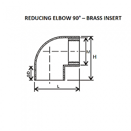 Urja Enterprise Agricultural Pipe - Reducing 90° Elbow Brass Insert (Finolex) Finolex