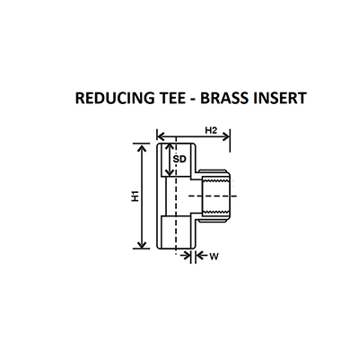 Urja Enterprise Brass Reducing Tee Fitting for ASTM Pipes (Finolex) Finolex