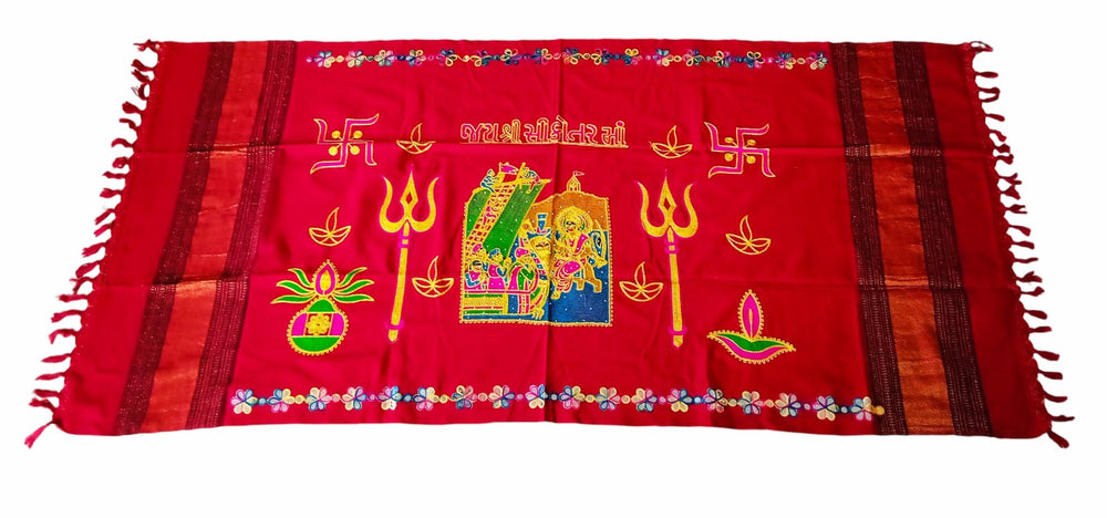 Urja Enterprise Divine Aari Bharat Embroidered Shawl Sikotar Maa